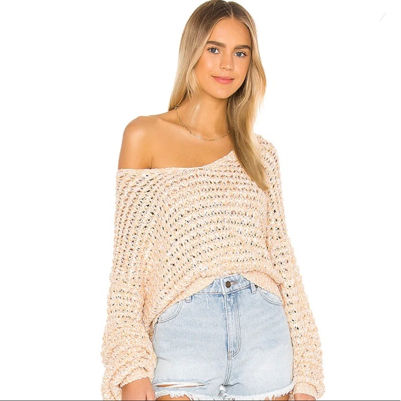 🌹Free People Knitted V Neck Sweater in Neutral - Picture 5 of 16